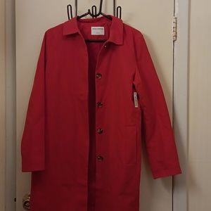 WOMENS RED TRENCH COAT
